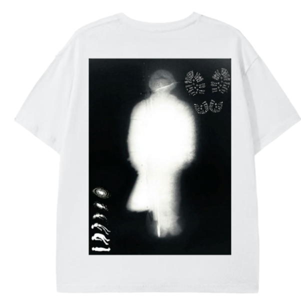 white and black t-shirt pure cotton street wear graphic tee